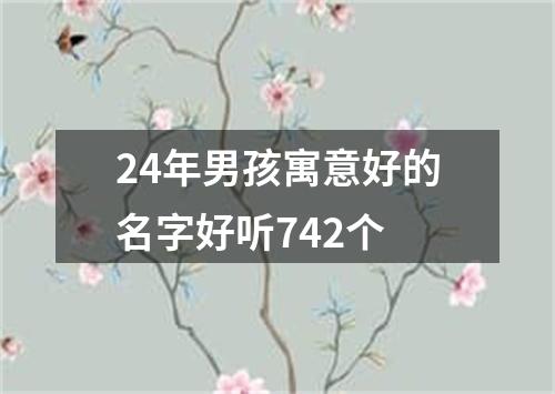 24年男孩寓意好的名字好听742个