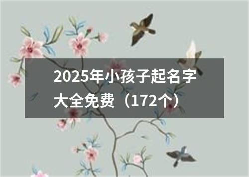 2025年小孩子起名字大全免费（172个）