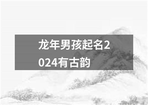 龙年男孩起名2024有古韵