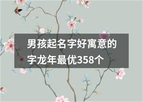 男孩起名字好寓意的字龙年最优358个