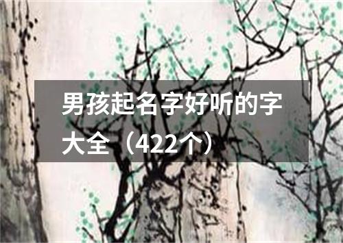 男孩起名字好听的字大全（422个）