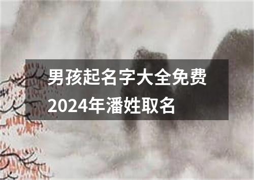 男孩起名字大全免费2024年潘姓取名