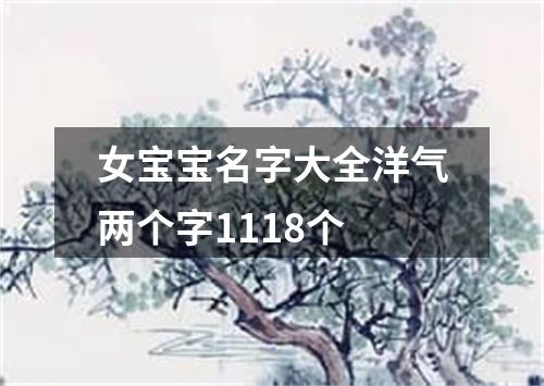 女宝宝名字大全洋气两个字1118个