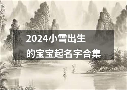 2024小雪出生的宝宝起名字合集