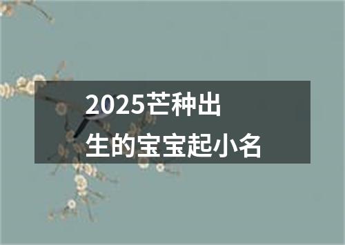 2025芒种出生的宝宝起小名