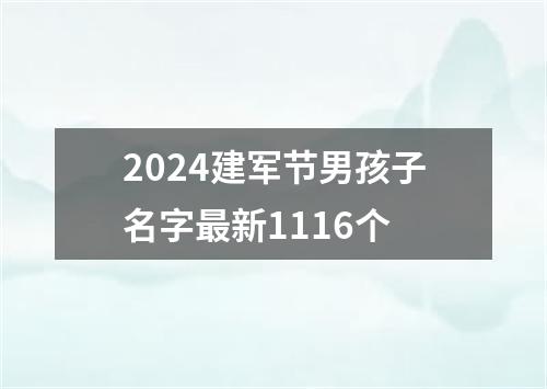 2024建军节男孩子名字最新1116个