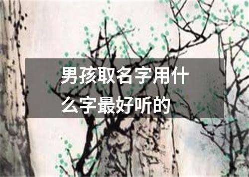 男孩取名字用什么字最好听的