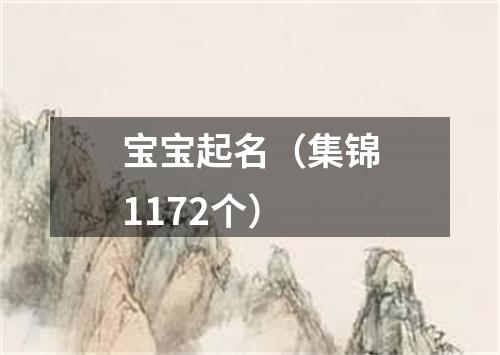 宝宝起名（集锦1172个）