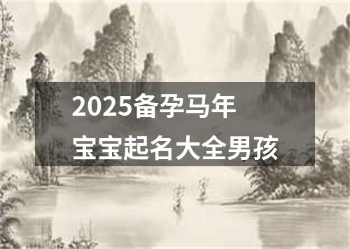 2025备孕马年宝宝起名大全男孩