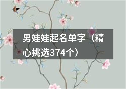 男娃娃起名单字（精心挑选374个）