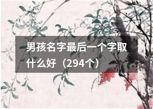 男孩名字最后一个字取什么好（294个）