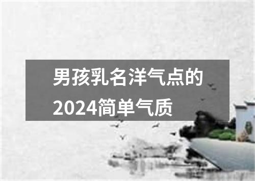 男孩乳名洋气点的2024简单气质