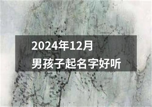 2024年12月男孩子起名字好听