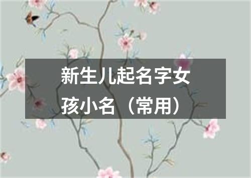 新生儿起名字女孩小名（常用）