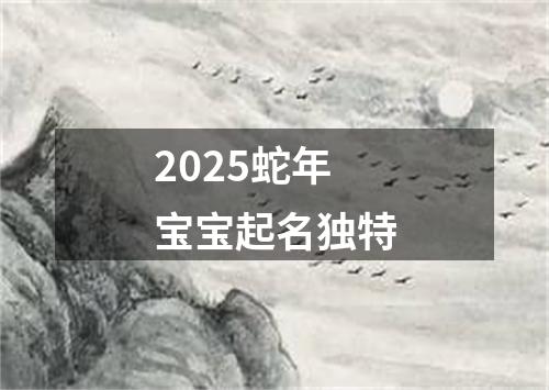 2025蛇年宝宝起名独特