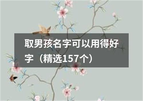 取男孩名字可以用得好字（精选157个）