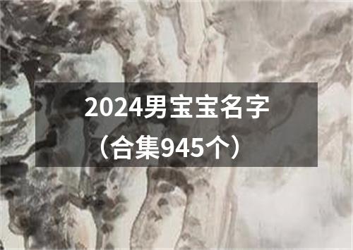 2024男宝宝名字（合集945个）