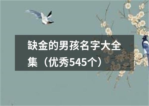 缺金的男孩名字大全集（优秀545个）