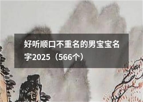 好听顺口不重名的男宝宝名字2025（566个）