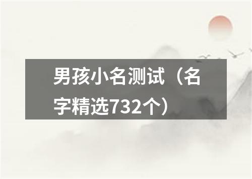 男孩小名测试（名字精选732个）