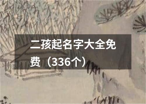 二孩起名字大全免费（336个）