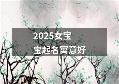 2025女宝宝起名寓意好