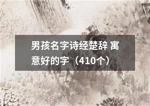 男孩名字诗经楚辞 寓意好的字（410个）