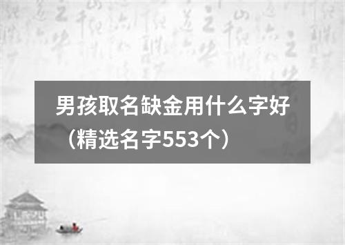 男孩取名缺金用什么字好（精选名字553个）