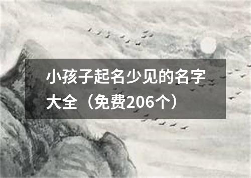 小孩子起名少见的名字大全（免费206个）