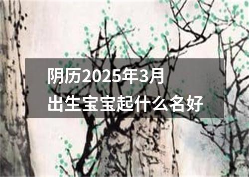 阴历2025年3月出生宝宝起什么名好