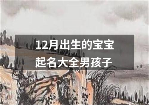 12月出生的宝宝起名大全男孩子