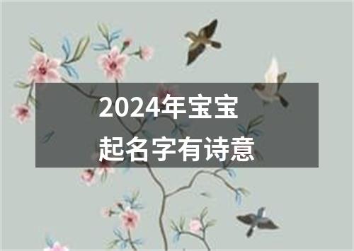 2024年宝宝起名字有诗意