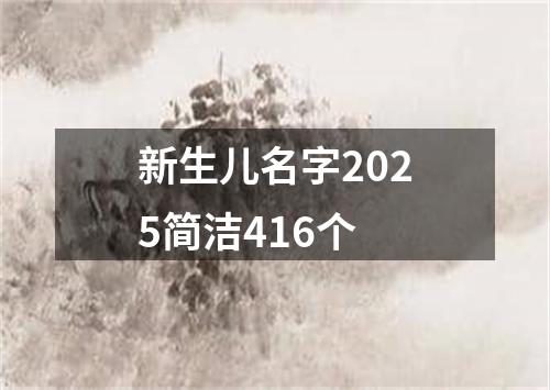 新生儿名字2025简洁416个