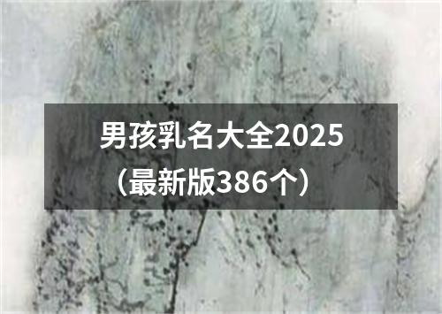 男孩乳名大全2025（最新版386个）