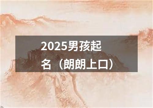 2025男孩起名（朗朗上口）