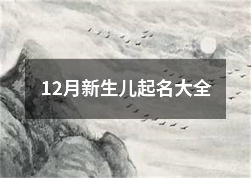 12月新生儿起名大全