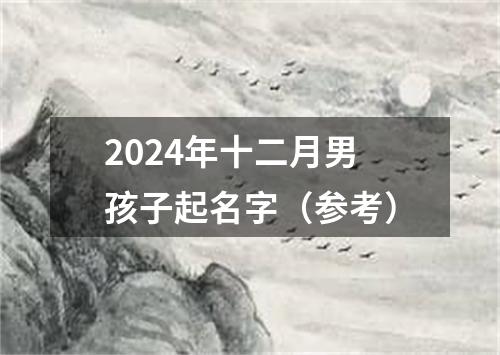 2024年十二月男孩子起名字（参考）