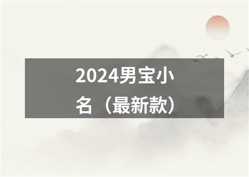 2024男宝小名（最新款）