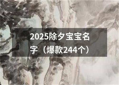 2025除夕宝宝名字（爆款244个）