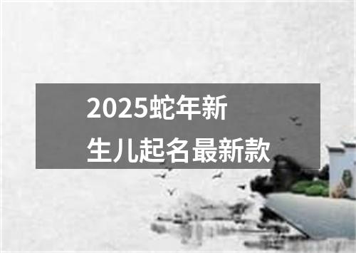 2025蛇年新生儿起名最新款