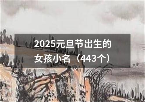 2025元旦节出生的女孩小名（443个）