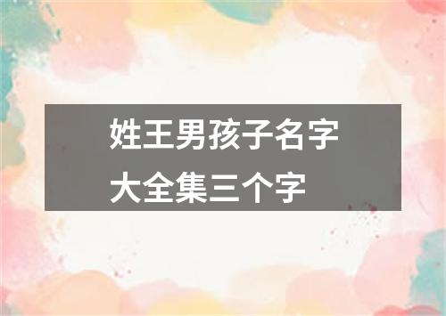 姓王男孩子名字大全集三个字