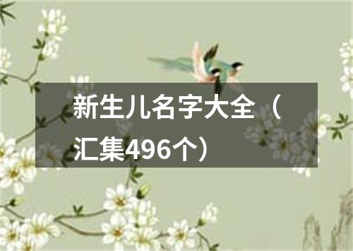 新生儿名字大全（汇集496个）