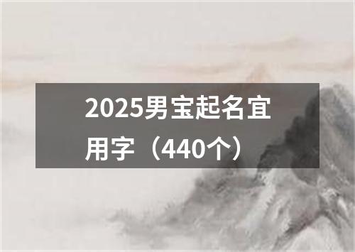 2025男宝起名宜用字（440个）