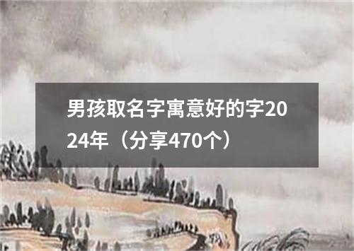 男孩取名字寓意好的字2024年（分享470个）