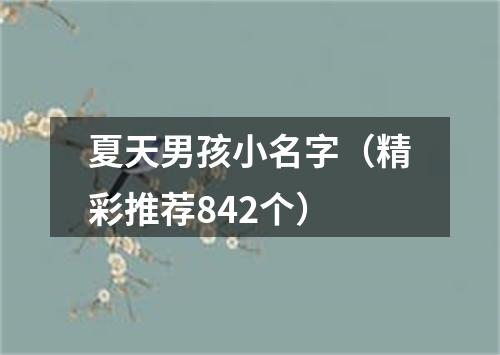 夏天男孩小名字（精彩推荐842个）