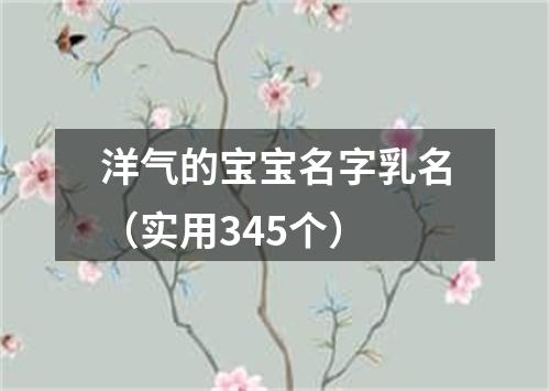 洋气的宝宝名字乳名（实用345个）