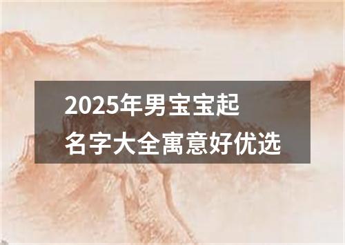 2025年男宝宝起名字大全寓意好优选