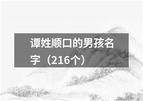 谭姓顺口的男孩名字（216个）