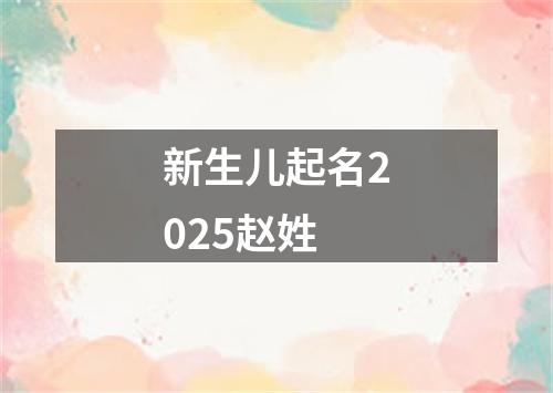 新生儿起名2025赵姓